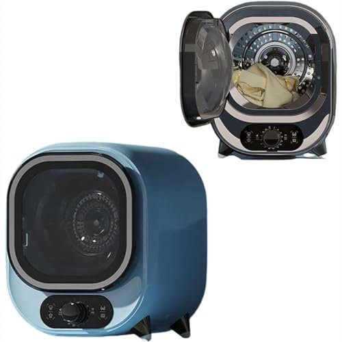 Asciugatrice Piccola 5Kg, Mini Centrifuga Portatile E Compatta Con Capacità Di Carico 0.8Kg, Asciugatrice a Rullo Intelligente, Silenziosa a 35 Db, Perfetta per L'uso Su Bancone O a Parete,Blue
