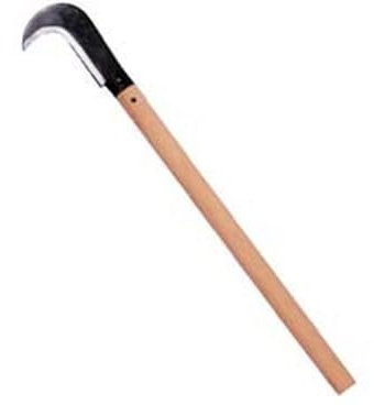 1PEZZO RONCOLA TIPO SARDEGNA MANICO LEGNO - manico legno cm.90 - roncola cm.20