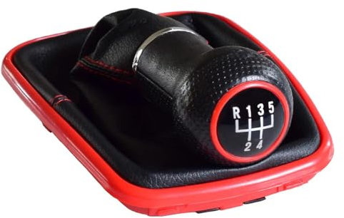Toiumops Schaltknauf Schaltsack für VW Golf 4 MK4 GTI R32 Bora 1999–2004, manuelle 5-Gang-Schaltknauf-Hebelmanschettenabdeckung