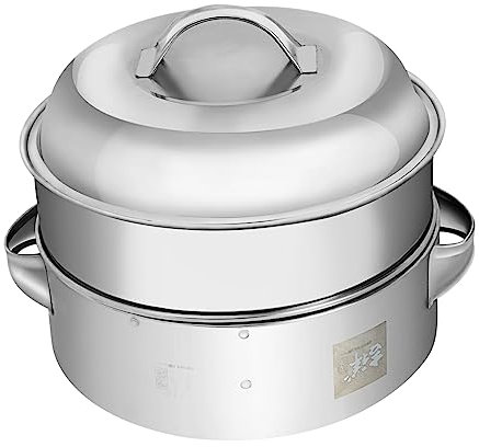 Cabilock Coperchio per Vaporiera in Acciaio Inossidabile 19 5 Cm Rotondo per Vaporiera Domestica per Cottura a Vapore Multifunzione