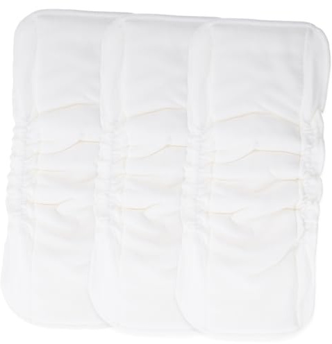 BESTonZON 3stücke Stoffwindeleinlagen Für Super Saugfähige Und Auslaufsichere Windeln Wiederverwendbare Babywindeln Mit Atmungsaktivem Material Bequem Für Neugeborene Und Babyhaut