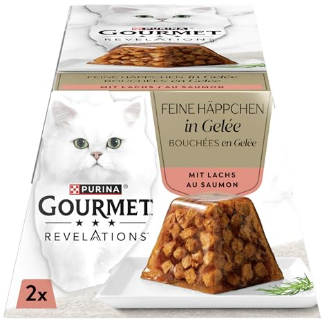 Gourmet Revelations, Katzenfutter nass in Gelée, mit Lachs, 24er Pack (24 x 57g)