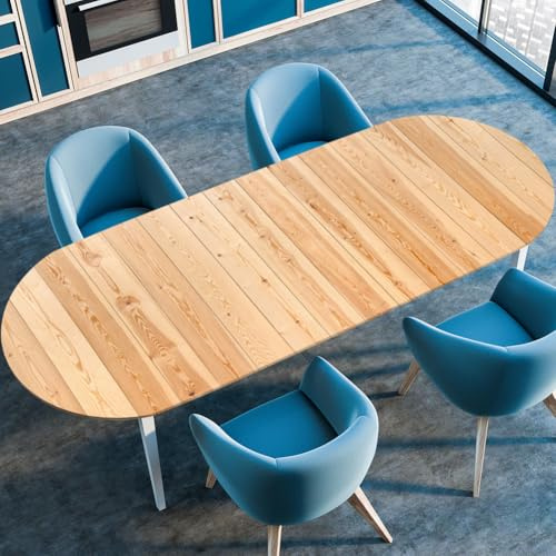 Ovale Tischdecke mit 3D-Holzdruck und Gummizug, extra große, rutschfeste ovale Tischdecke, wasserdichter Tischschutz für Zuhause, Hotel, Esszimmer, Outdoor, Garten (Print 2,132cmx274cm)