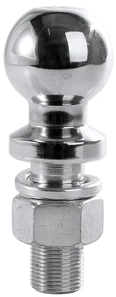 GJREUUF Chrome Trailer Hitch Tow Ball 2-5/16 Inch M25 Shank Dia Capacity 5000 Lbs Coupling Parts RV Camper Caravan Accessories(M25(Cap 5000Lbs))