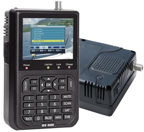 JHXHFJXZ Rilevatore di Segnale Digitale WS 6906 Schermo LCD da 3,5 Ricevitore DVB-S Misuratore di Segnale Satellitare per Dish Network Directv
