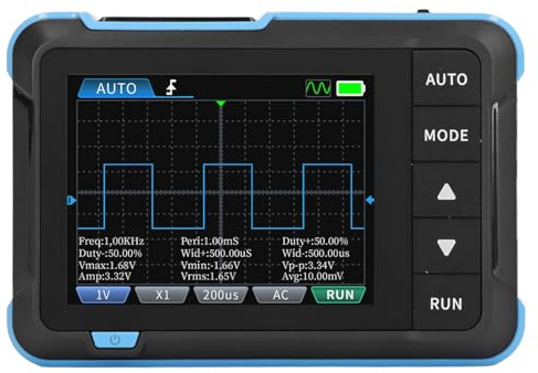 Fockety Handheld Oscilloscope, 2.8 Inch HD LCD Digital Oscilloscope with 5MS/s Sampling Rate 1M Bandwidth, Digital Oscillograph Meter for Automotive Repair Education