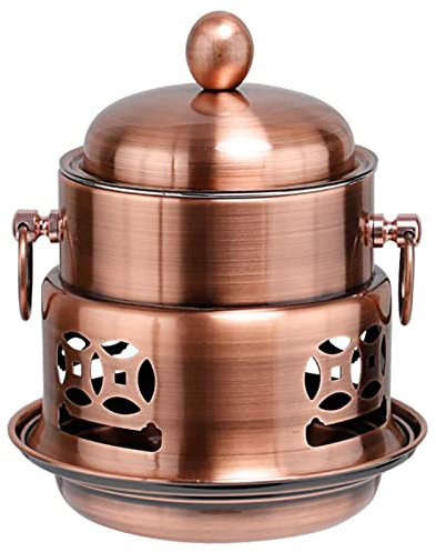 Traditioneller Chinesischer Kupfer-Hotpot, Vintage-Topf, Kupfer-Hotpot-Herd, Mini-Hotpot-Pfanne, Chafing Dishes Aus Edelstahl, Alkoholtopf, Kocher, Einzelkochgeschirr Für Die Küche Zu Hause, Nr