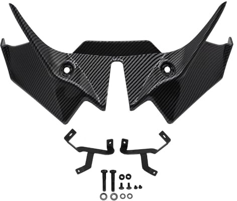 Spoiler anteriore per moto con alettone Alettoni e deflettori per carenatura moto Per Kawasaki Z650 Z 650 z650 2021 2022 2023 2024 Copertura aerodinamica con alettone (motivo in fibra di carbonio)