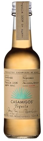 Casamigos Reposado Tequila | 40% vol | 12x5cl Multipack | Hints of Caramel & Cocoa | Silky with a Smooth Finish | Neat & in Cocktails & Alcohol Drinks | Made from Blue Weber Agave