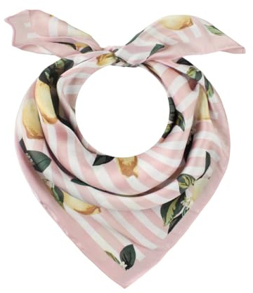 Majea - Kleines quadratisches Halstuch aus imitierter Seide 70cm x 70cm Kopftuch Bandanas Schals (880071) (rosa 14)