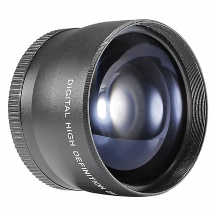Teleobjetivo 2X de 58 mm Compatible con Canon 18-55 mm | Extensión de longitud focal, accesorio de lente compatible