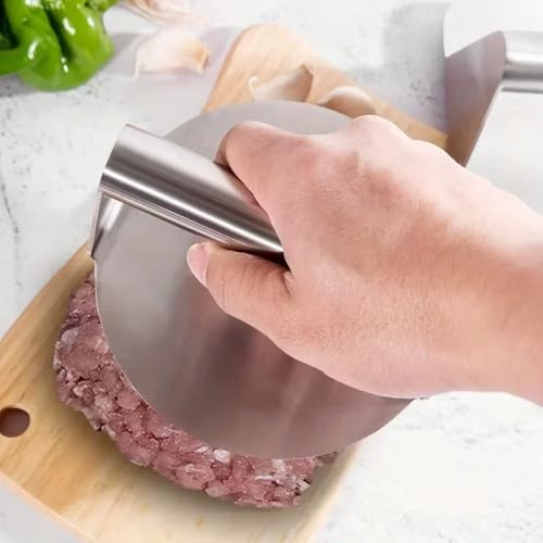 Smash Burger Press, Stainless Steel, Heavy Duty Patty Maker and Smasher Mould, Non-Stick, for BBQ and Grilling