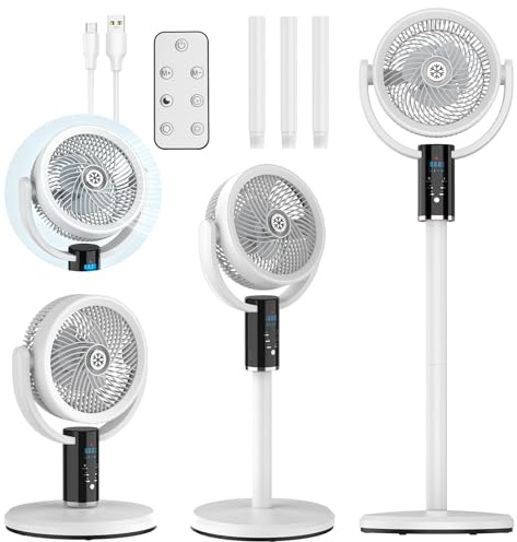 ahnwer Cordless 3-in-1 Rechargeable Standing Pedestal Fan with Remote