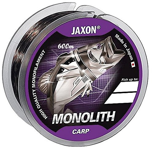 Jaxon Angelschnur Monolith CARP 0,25-0,35mm/600m Spule Monofil Karpfen Schnur (Ø 0,30mm / Tragkraft 18kg)