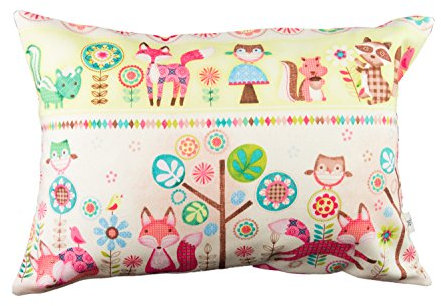 bettina bruder - Kleines Kuschelkissen Eule Fuchs bunt - 30 cm x 20 cm