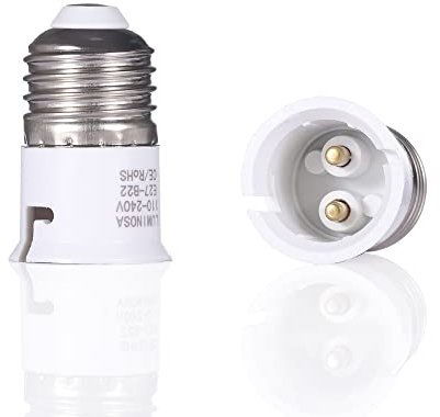 Luminosa E27 to B22 Lamp Base Adapter Socket Converter (Pack of 2) / Screw to Bayonet Bulb Socket Adaptor Convertor/CE Certified / 1 Year Warranty