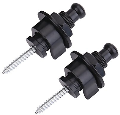 Dilwe 2 Stücke Gitarrengurt Schlösser, Anti-Skid Tasten Straplocks Schlösser Gurt Halterung System
