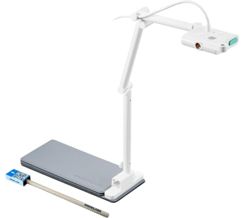 OKIOCAM S-4K USB Visualiser for Teachers with OKIOPoint Smart Visual Pointer, for Classrooms and Distance Learning, works with Windows, Mac, & Chromebooks, Portable Visualiser