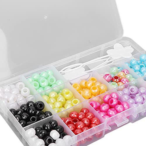 365 Stück Haar-Dreadlocks, Bunter Dreadlocks-Schmuck, Haare Flechten Perlen DIY Haar Bart Dekoration Zubehör