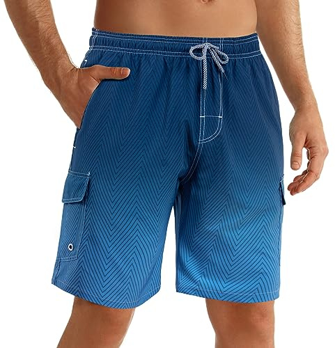 ELETOP Badehose Herren Schnelltrocknend Badeshorts für Männer Boardshorts Surfen Strandhose Schwimmhose mit Meshfutter Verstellbarem Tunnelzug