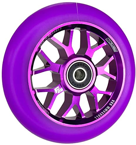 F26 Stunt Scooter Rolle, Spy7, 110 mm, Lila/PU Lila | mit ABEC 11 Kugellager, für Park, Street und Freestyle