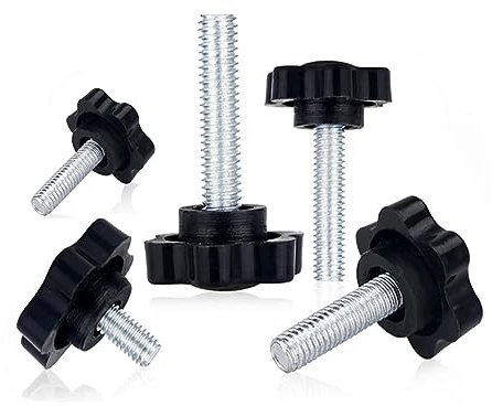5/10 STÜCKE Sternform Gewinde Klemmgriff Schraube Bakelit Handknopf Festziehschraube Industrie Ausrüstung Kunststoff Stahl M5 M6 M8 (Color : 5PCS_M8x20 D38)