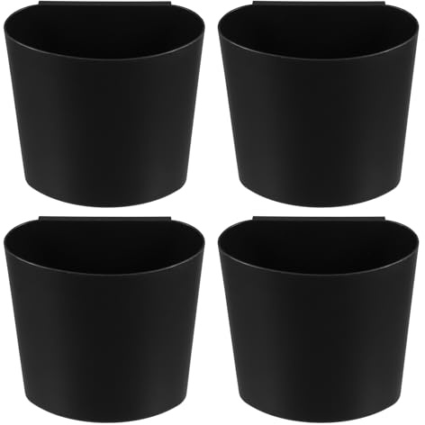 4 piezas portavasos colgante cubo colgante carro accesorios carro cesta de almacenamiento contenedores de almacenamiento en pared tazas colgantes de plástico cubos colgantes para