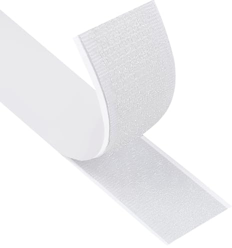 PROPOG Klettband Selbstklebend Extra Stark, 8M Klett Klebeband Weiß Schwarz Klebeklett Selbstklebend Stark 20mm Velcro Tape Doppelseitig Hinterlässt Keine Spuren für Heim Bürodekoration Heimwerker