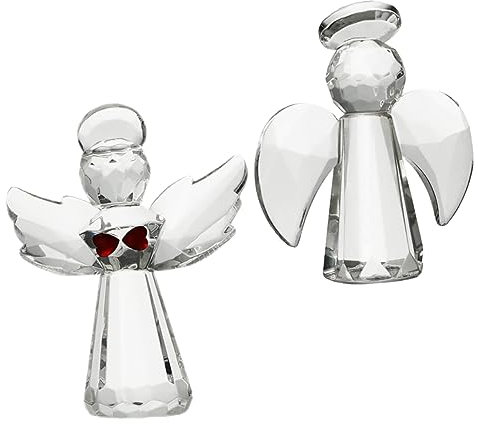 CAXUSD 2stücke Engel Figur Aus Glas Filigrane Engelskulptur Für Home Dekoration Klein Und Detailverliebt