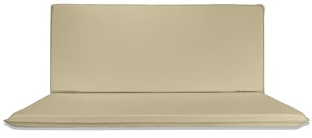 Il Tuo Artigiano Design Cojín impermeable para balancín de jardín de 3 plazas – Colchón para balancín de jardín, fabricado en Italia, resistente a los rayos UV (beige, 3 plazas plus – 155 x 55 cm)