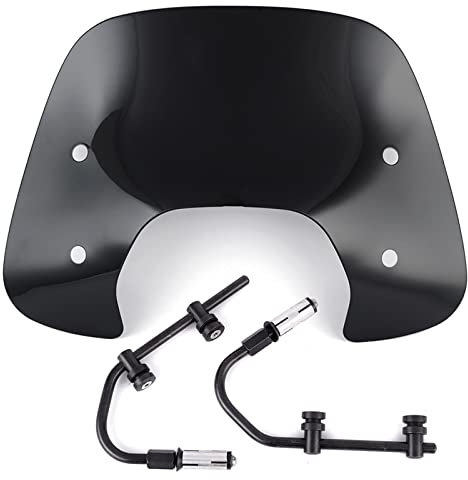 DZSLLOOI Spoilerscheibe Motorrad Windschutzscheibe Windabweiser Für Vespa Für Sprint 150 2016–2021 Frontscheibe(Color:Black Smoke)