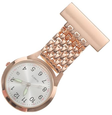 VALICLUD Schwesterntisch Krankenschwester Uhr Nurse Watch Arztuhr Nachrichten para Pflege hängende Krankenschwester Arzt Uhr tragbare Schwesternuhr zum Aufhängen Legierung Rose Gold