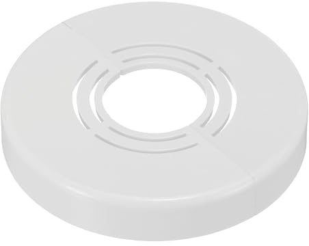 PATIKIL Rohrabdeckung Wand Split Flansch 20mm/25mm/32mm, Rohrmanschette 10mm dickes Zuschneidbares ABS Runde Armaturen-Abdeckung für Wasserrohrhahn Küchen Dekoration, Weiß