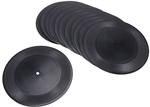 Swiixxer Disques Vinyles Vierges 7 Pouces CD pour DéCor de Chambre CD DéCoration Murale Disques Vinyles DéCor Noir Faux Disques DéCor (12 PièCes)