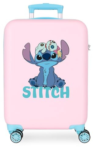 Disney Joumma Stitch Valigia da cabina rosa 38x55x20 cm Rigida 2 kg Lucchetto a combinazione laterale ABS 2 kg 35L Bagaglio a mano