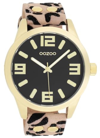 Oozoo Timepieces Damen Uhr - Armbanduhr Damen mit Lederarmband | Hochwertige Uhr für Frauen - Edle Analog Damenuhr in rund