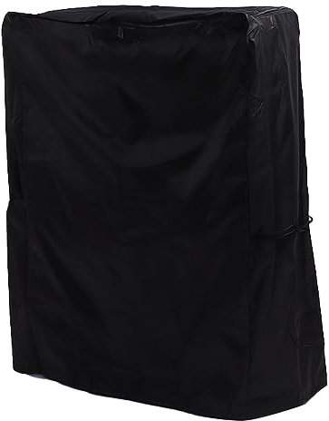 420D Oxford Fabric BBQ Grill Cover Heavy Duty Barbecue Gas Grill Cover Outer Black Inner Silver (183x66x130cm)