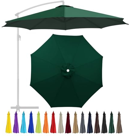 GLikur 2m‑3.5m Replacement Parasol Canopy, Garden Umbrella Fabric, 6/8‑Arms Parasol Top Fabric, for Garden Patio Umbrella Outdoor