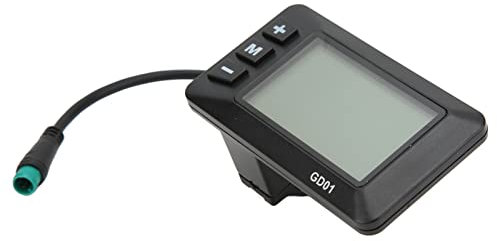 LCD GD01-Display, Echtzeitdaten für Elektromotter, 36 V 48 V, Universelle Anpassung für 22,2 Mm Lenker, Umfassendes Display mit Vielseitiger Kompatibilität, Konstruiert mit Kunststoff