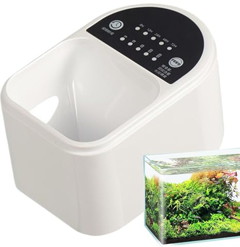 Sghtil Automatischer Fischfutterautomat für Aquarien und Teiche - Automatischer Fischfutterspender | Zeitgesteuerte Fütterung für Gartenteiche und Urlaub Haustierfische
