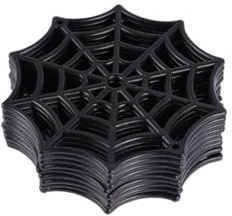 ROMISBABA 50 Piezas Accesorios De Telaraña De Plástico para Halloween Telaraña Negra para Fiesta