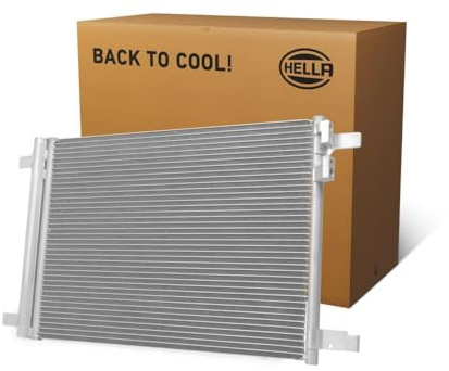 HELLA 8FC 366 221-401 Kondensator, Klimaanlage - Kühlrohre parallel - Aluminium - mit Dichtungen - mit Trockner