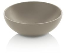 Aqa Design accessori casa lavabo da appoggio, completamente realizzato in resina colore tortora opaco, superficie con trattamento antigoccia - Tortora - Ø.42xØ.42x15 cm