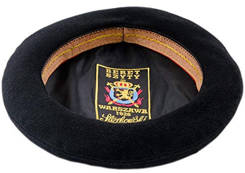 Sterkowski Classic Wool Cloth Sewn Beret UK 7 3/8 Black