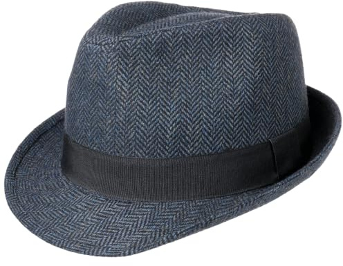 LIPODO Trilby Herrinbone Sombrero clásico con Cinta en la Copa Fedora Hombre Mujer Verano Invierno