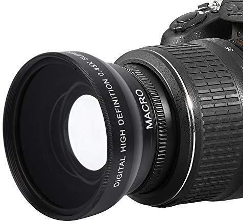 VBESTLIFE HD Wide Angle Lens with Macro Close-up Lens, 0.45X Magnification High Definition Wide-Angle Lens Fits any 49mm diameter lens