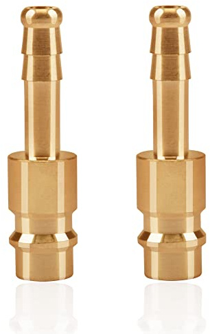 2stk Druckluftkupplung Tülle 6mm Messing DN6 Kupplungsstecker Schlauchanschluss Kupplungsdose Schlauchstecker Ventilsteckdose Gewindestecker