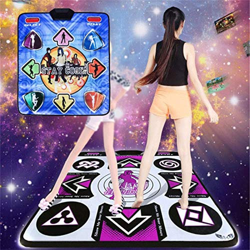 XBSLJ Doppelte Tanzmatte Pad, rutschfeste Tanzen Step-Pads, kabellos, elektronisch, musikalisch, Tanzmatte, USB-Plug und Play, Tanzdecke für Kinder und Erwachsene, Computer, PC, TV, Videospiel