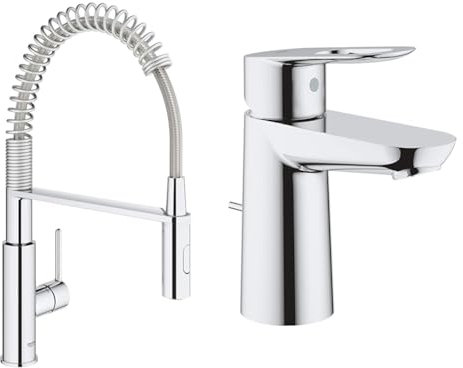 GROHE Get - Einhand- Spültischbatterie & Bauloop 23335000 Waschtischmischer (deutscher Import), verchromt, alte Ausführung