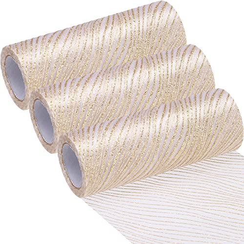 Sea Team Bänder für einfache Garne, 15 cm breit, dekorative Bänder für Weihnachtsbäume, Lande, Kränze, künstlerisches Handwerk, saisonale Dekorationen (3er-Pack, 9,1 m/Pack)